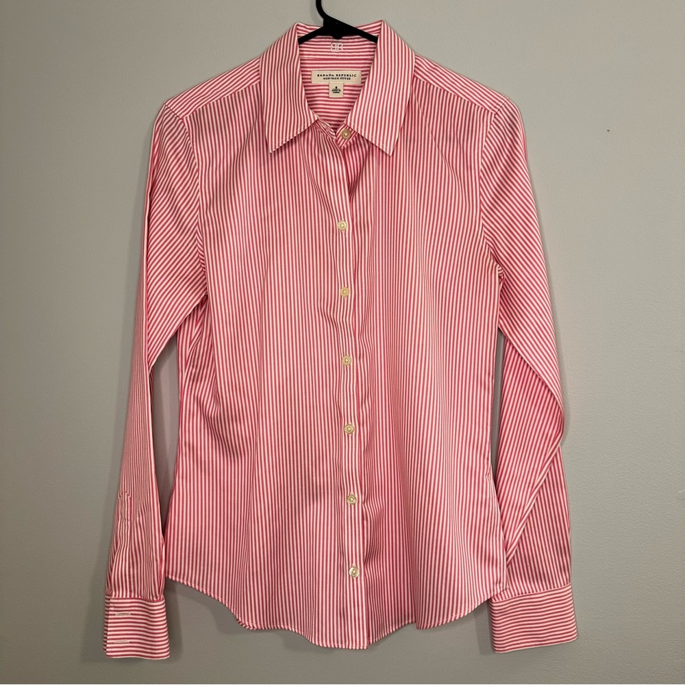 Pink & White Button Down